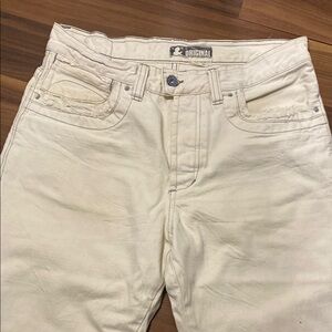 H&M Cream Straight Leg Jeans